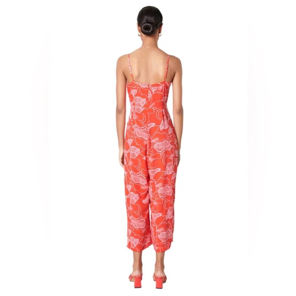 Sugarlips Ginger Floral Square Neck Jumpsuit Size Small NWT - Picture 4 of 7